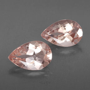 2.37 ct Pink Morganite Gemstone, Morganite Gem in Pear Facet Shape for Sale.
