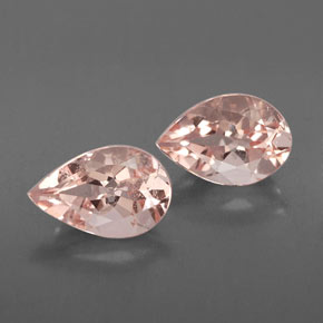 2.50 ct Pink Morganite Gemstone, Morganite Gem in Pear Facet Shape for Sale.