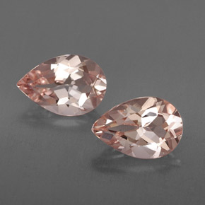 2.34 ct Pink Morganite Gemstone, Morganite Gem in Pear Facet Shape for Sale.