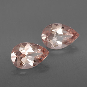 2.34 ct Pink Morganite Stone, Natural Morganite in Pear Facet Shape for Sale
