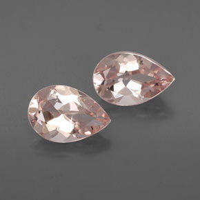 2.52 ct Pink Morganite Gemstone, Morganite Gem in Pear Facet Shape for Sale.