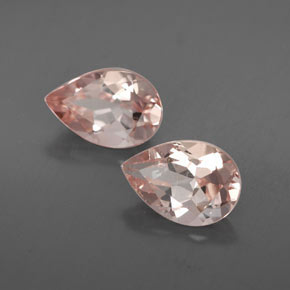 2.52 ct Pink Morganite Stone, Natural Morganite in Pear Facet Shape for Sale