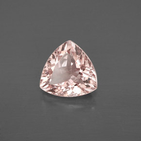 1.44 ct Pink Morganite Stone, Natural Morganite in Trillion Facet Shape for Sale