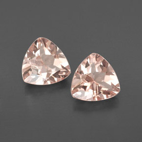 2.85 ct Pink Morganite Stone, Natural Morganite in Trillion Facet Shape for Sale