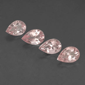 4.33 ct Pink Morganite Gemstone, Morganite Gem in Pear Facet Shape for Sale.