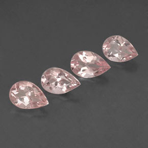 4.33 ct Pink Morganite Stone, Natural Morganite in Pear Facet Shape for Sale