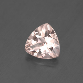 1.55 ct Pink Morganite Stone, Natural Morganite in Trillion Facet Shape for Sale