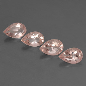 4.83 ct Pink Morganite Gemstone, Morganite Gem in Pear Facet Shape for Sale.