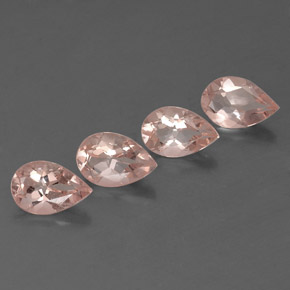 4.83 ct Pink Morganite Stone, Natural Morganite in Pear Facet Shape for Sale