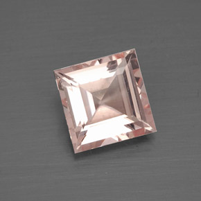 1.57 ct Pink Morganite Stone, Natural Morganite in Square Facet Shape for Sale