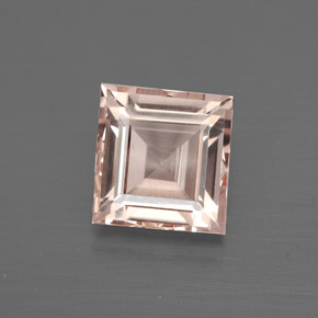 2.17 ct Pink Morganite Gemstone, Morganite Gem in Square Facet Shape for Sale.