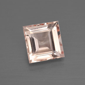 2.17 ct Pink Morganite Stone, Natural Morganite in Square Facet Shape for Sale
