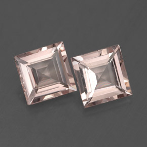 2.52 ct Pink Morganite Stone, Natural Morganite in Square Facet Shape for Sale