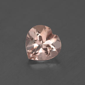 1.07 ct Pink Morganite Gemstone, Morganite Gem in Heart Facet Shape for Sale.