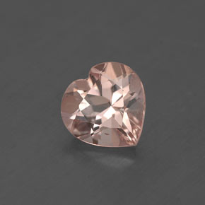 1.07 ct Pink Morganite Stone, Natural Morganite in Heart Facet Shape for Sale
