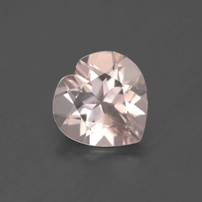 1.45 ct Pink Morganite Gemstone, Morganite Gem in Heart Facet Shape for Sale.