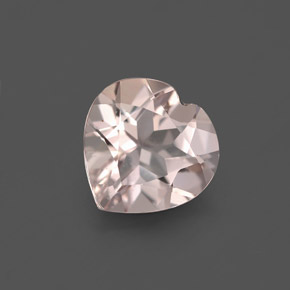 1.45 ct Pink Morganite Stone, Natural Morganite in Heart Facet Shape for Sale