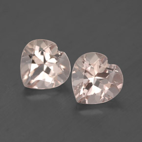 2.21 ct Pink Morganite Gemstone, Morganite Gem in Heart Facet Shape for Sale.