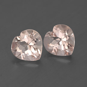 2.21 ct Pink Morganite Stone, Natural Morganite in Heart Facet Shape for Sale