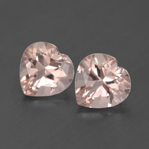 2.28 ct Pink Morganite Gemstone, Morganite Gem in Heart Facet Shape for Sale.