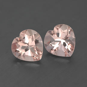 2.28 ct Pink Morganite Stone, Natural Morganite in Heart Facet Shape for Sale