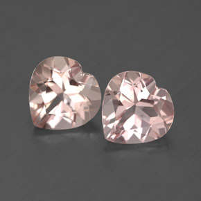 2.96 ct Pink Morganite Gemstone, Morganite Gem in Heart Facet Shape for Sale.