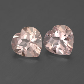 2.96 ct Pink Morganite Stone, Natural Morganite in Heart Facet Shape for Sale