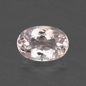 1.29 ct Pink Morganite Gemstone, Morganite Gem in Oval Facet Shape for Sale.