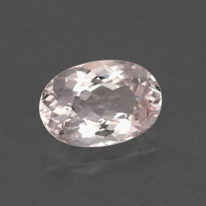1.29 ct Pink Morganite Stone, Natural Morganite in Oval Facet Shape for Sale