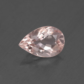 1.74 ct Pink Morganite Gemstone, Morganite Gem in Pear Facet Shape for Sale.