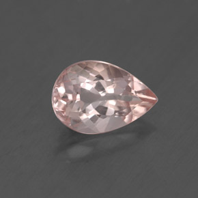 1.74 ct Pink Morganite Stone, Natural Morganite in Pear Facet Shape for Sale