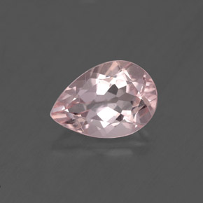 1.74 ct Pink Morganite Gemstone, Morganite Gem in Pear Facet Shape for Sale.