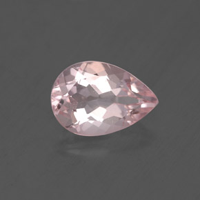 1.74 ct Pink Morganite Stone, Natural Morganite in Pear Facet Shape for Sale