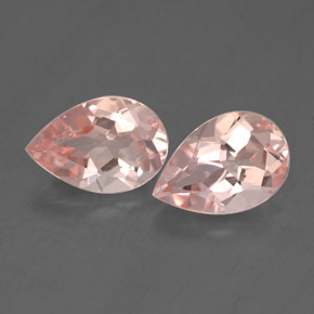 3.58 ct Pink Morganite Gemstone, Morganite Gem in Pear Facet Shape for Sale.