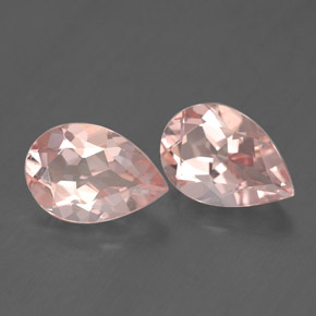 3.58 ct Pink Morganite Stone, Natural Morganite in Pear Facet Shape for Sale