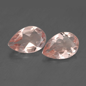 2.93 ct Pink Morganite Gemstone, Morganite Gem in Pear Facet Shape for Sale.