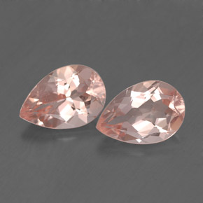 3.30 ct Pink Morganite Gemstone, Morganite Gem in Pear Facet Shape for Sale.
