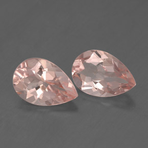 3.30 ct Pink Morganite Stone, Natural Morganite in Pear Facet Shape for Sale