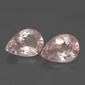 3.44 ct Pink Morganite Gemstone, Morganite Gem in Pear Facet Shape for Sale.