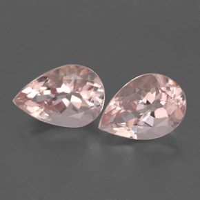 3.67 ct Pink Morganite Gemstone, Morganite Gem in Pear Facet Shape for Sale.