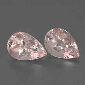 3.67 ct Pink Morganite Stone, Natural Morganite in Pear Facet Shape for Sale