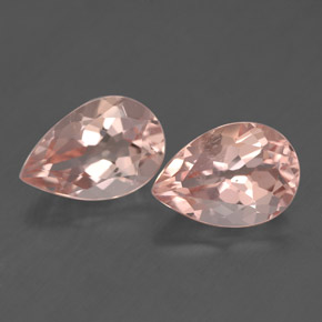 3.83 ct Pink Morganite Gemstone, Morganite Gem in Pear Facet Shape for Sale.