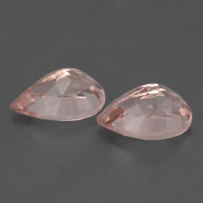 Morganite Gemstone in 10 x 7 mm (calibrated) Size for Sale, Morganite Stone in Salmon Pink Color