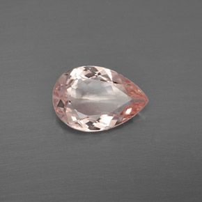 1.28 ct Pink Morganite Stone, Natural Morganite in Pear Facet Shape for Sale