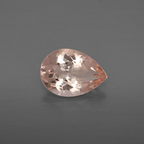 1.77 ct Pink Morganite Gemstone, Morganite Gem in Pear Facet Shape for Sale.