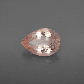 1.77 ct Pink Morganite Stone, Natural Morganite in Pear Facet Shape for Sale