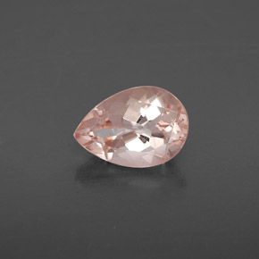 1.86 ct Pink Morganite Gemstone, Morganite Gem in Pear Facet Shape for Sale.