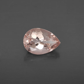 1.86 ct Pink Morganite Stone, Natural Morganite in Pear Facet Shape for Sale