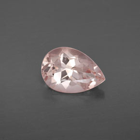 1.83 ct Pink Morganite Gemstone, Morganite Gem in Pear Facet Shape for Sale.