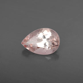 1.83 ct Pink Morganite Stone, Natural Morganite in Pear Facet Shape for Sale